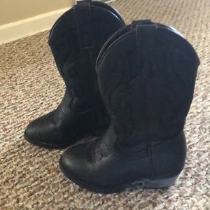Toddler black cowboy boots
